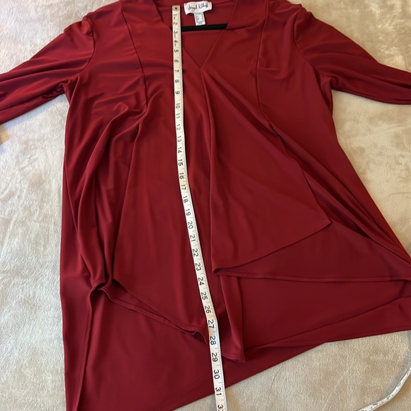 Joseph ribkoff size 18 burgundy tunic top - Picture 3 of 3